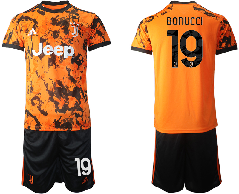 Men 2020-2021 club Juventus Second away #19 orange Soccer Jerseys